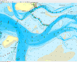 Vaarkaart Nederland 2015 Update - Bijgewerkte betonning met Kustfijn Getijvoorspelling op de Waddenzee