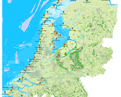 Vaarkaart Nederland 2015 Update - KNRM Stations