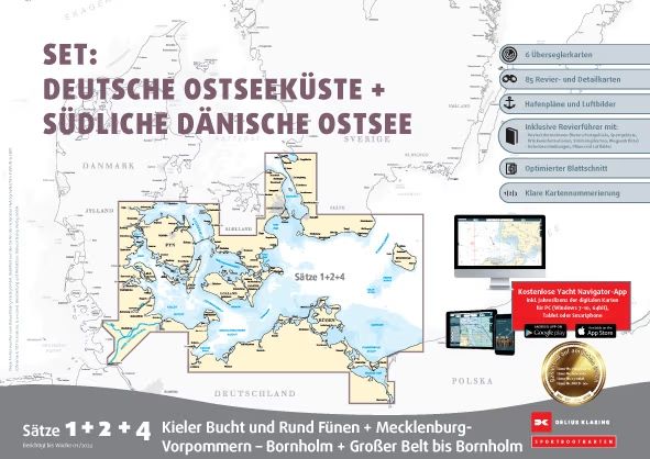 DK1, 2 & 4 Koffer Deutsche Ostsee & Südliche dänische Ostsee