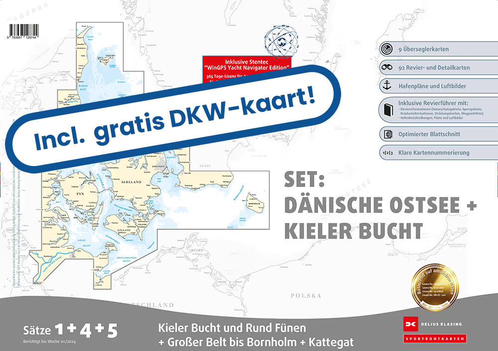 DK1, 4 & 5 Koffer Deense Oostzee & Kieler Bocht