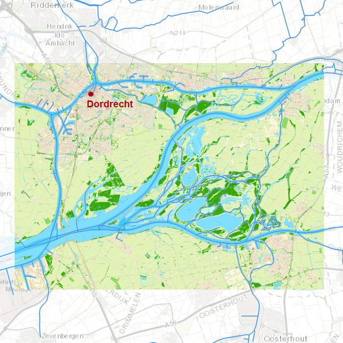 waterkaart biesbosch