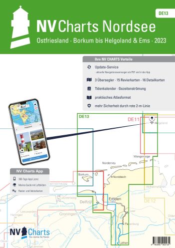 NV Atlas DE13: Oost-Friese eilanden (Borkum tot Helgoland & Ems)