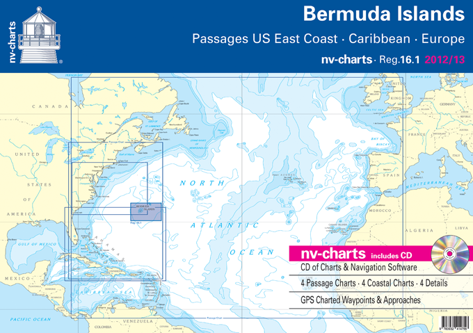 NV Reg16.1: Bermuda Islands, Passages to US Eastcoast, Caribbean, Europe